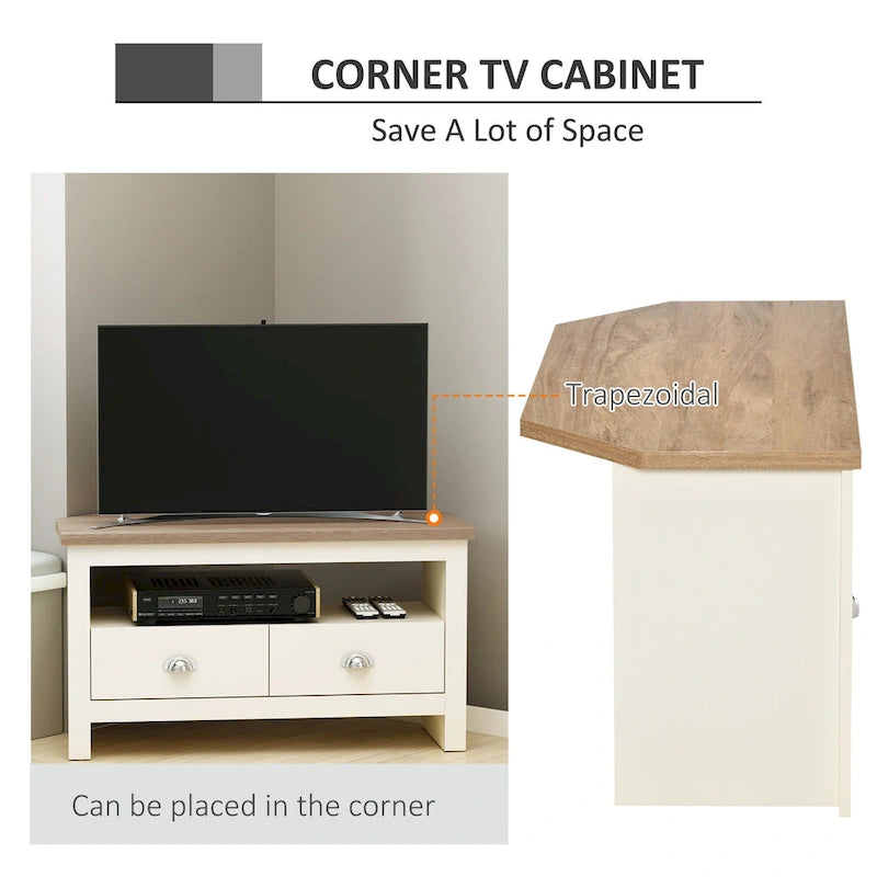 Meuble TV de 37,5 po avec tiroirs et rangement pour téléviseurs de 50 po