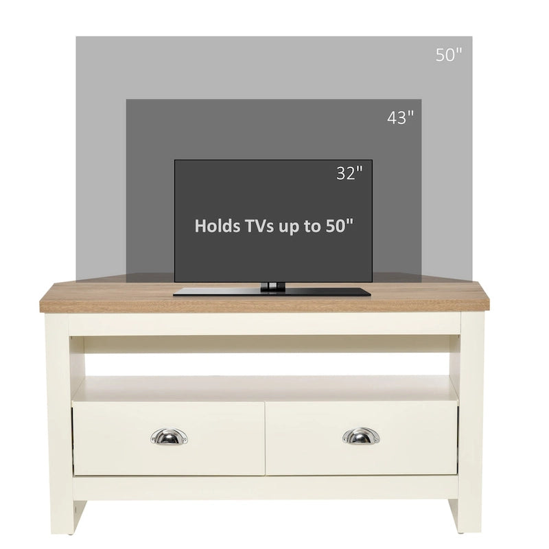 Meuble TV de 37,5 po avec tiroirs et rangement pour téléviseurs de 50 po