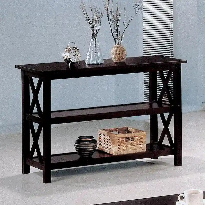 Table de canapé à 2 étagères