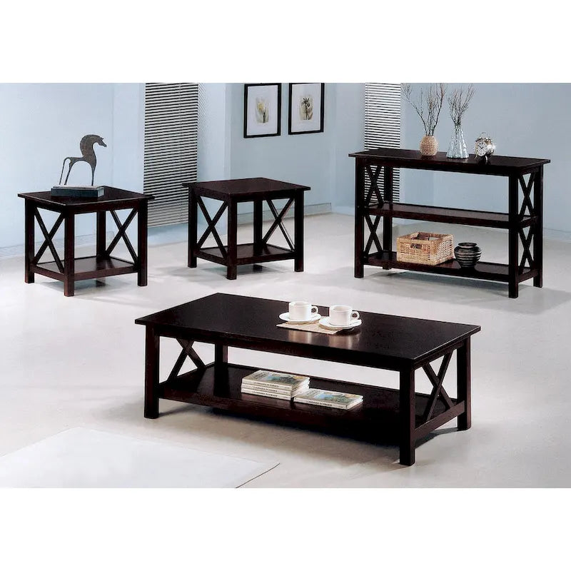 Table de canapé à 2 étagères