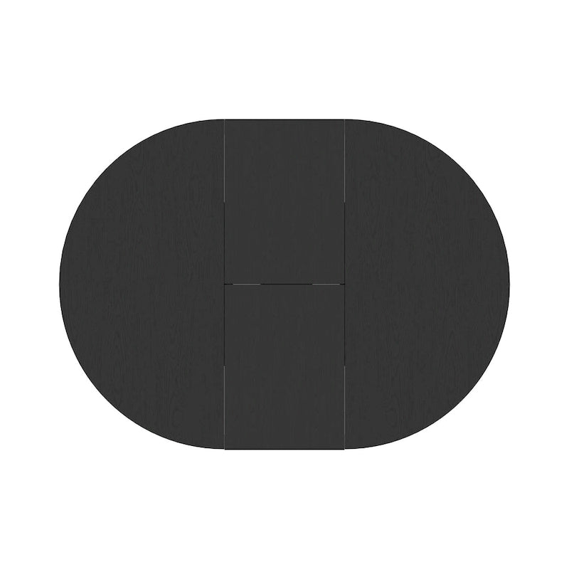 Table de salle à manger moderne ronde extensible avec piètement en X