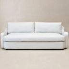 Canapé 3 places en lin à assise profonde avec coussins réversibles, 90 po. L