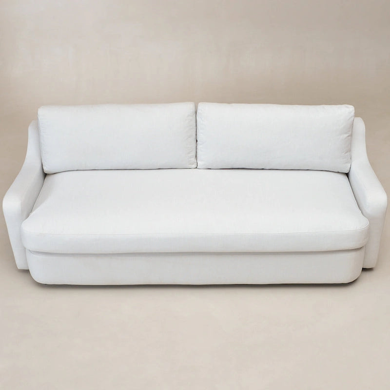 Canapé 3 places en lin à assise profonde avec coussins réversibles, 90 po. L