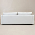 Canapé 3 places en lin à assise profonde avec coussins réversibles, 90 po. L