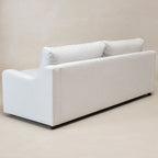 Canapé 3 places en lin à assise profonde avec coussins réversibles, 90 po. L