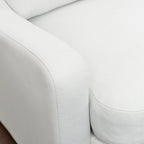 Canapé 3 places en lin à assise profonde avec coussins réversibles, 90 po. L