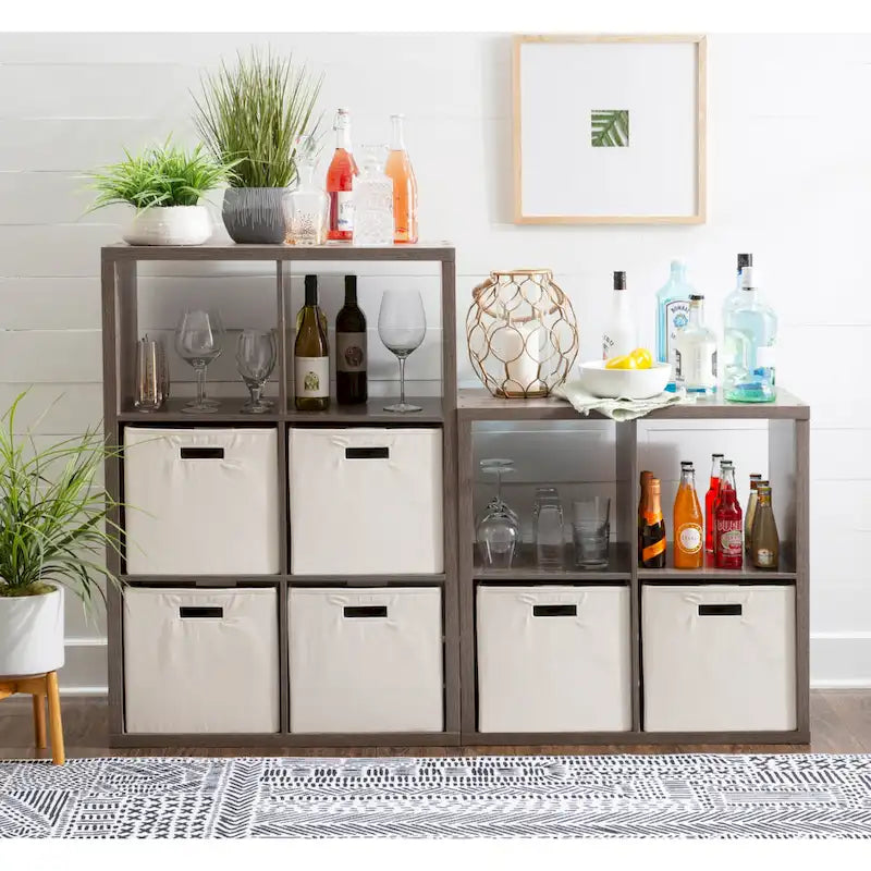 Meuble de rangement quatre cubes - 30 - Gris