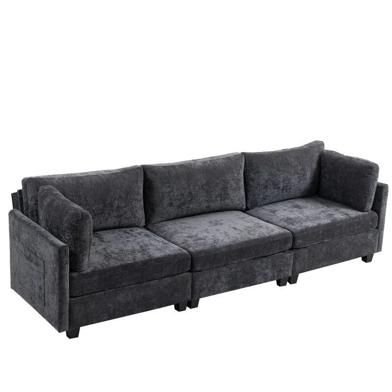 111.42 Canapé trois places en chenille