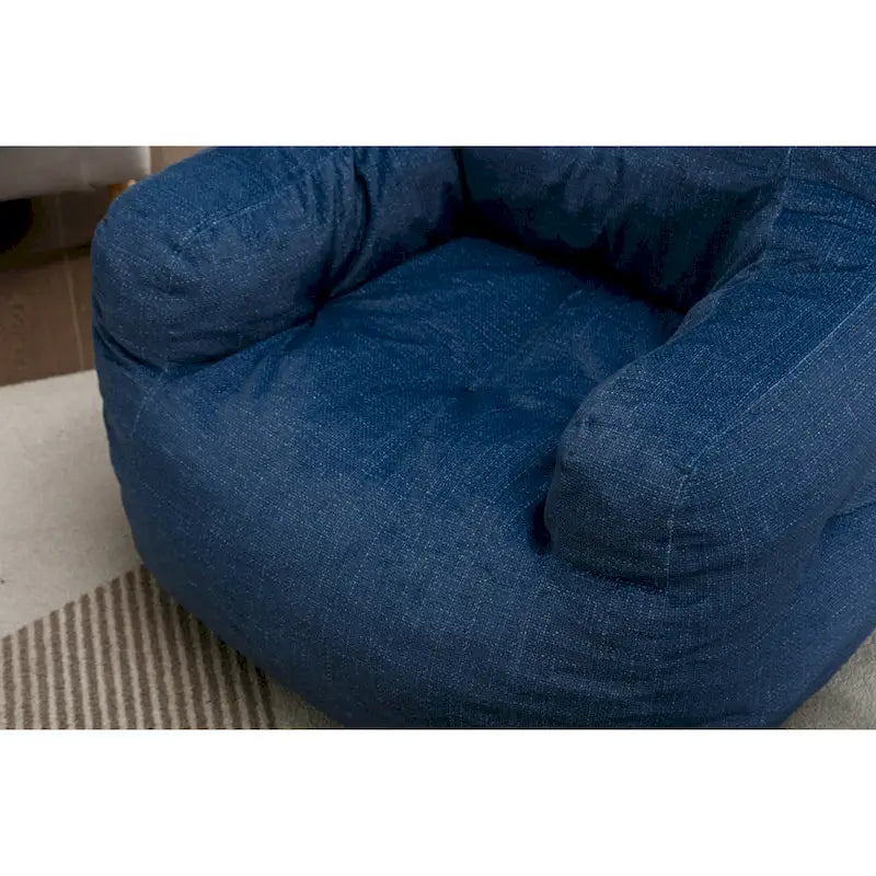 Pouf géant en tissu doux Coton et Lin avec rembourrage en mousse à mémoire de forme