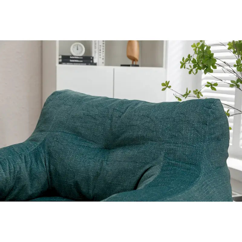 Pouf géant en tissu doux Coton et Lin avec rembourrage en mousse à mémoire de forme