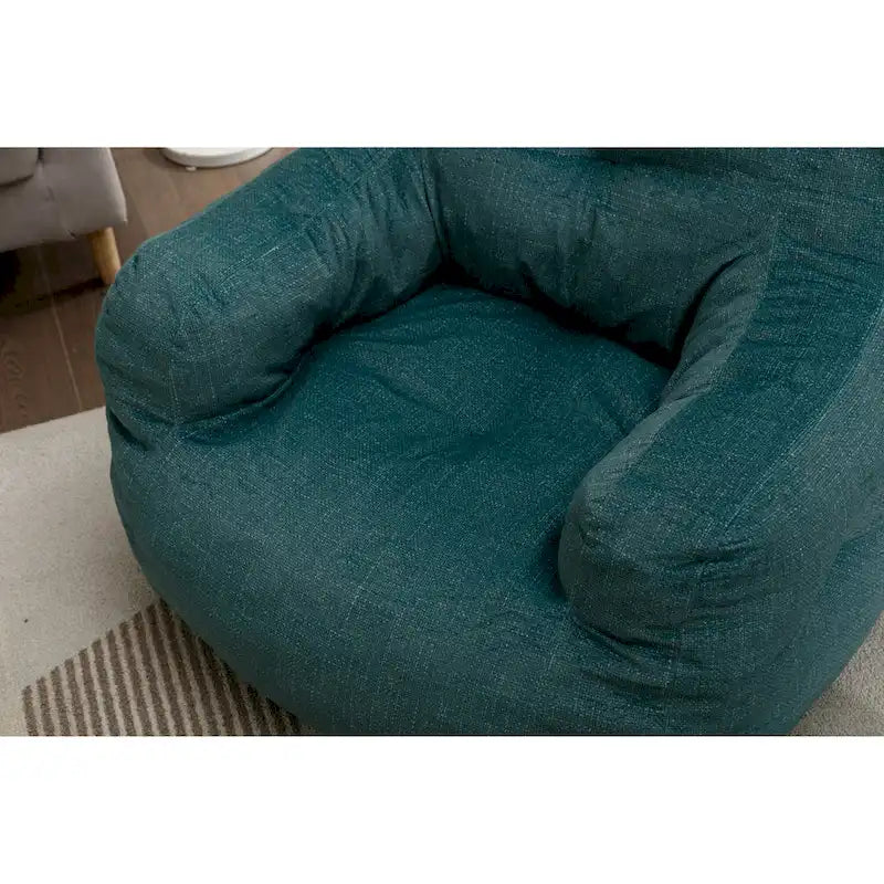 Pouf géant en tissu doux Coton et Lin avec rembourrage en mousse à mémoire de forme