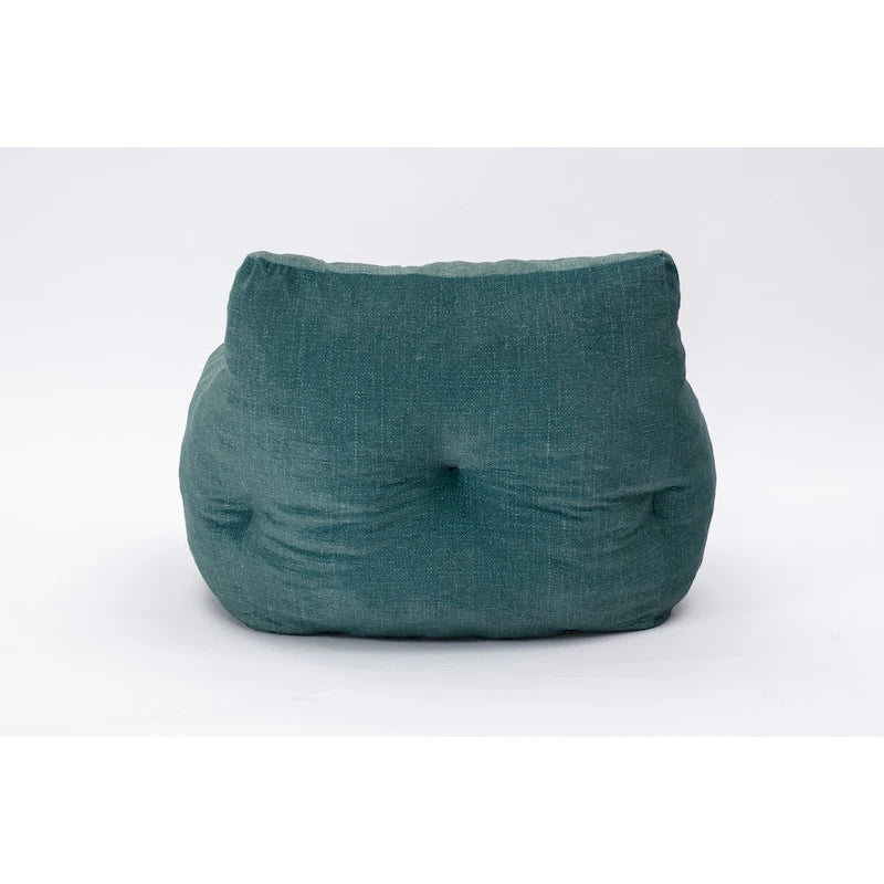 Pouf géant en tissu doux Coton et Lin avec rembourrage en mousse à mémoire de forme