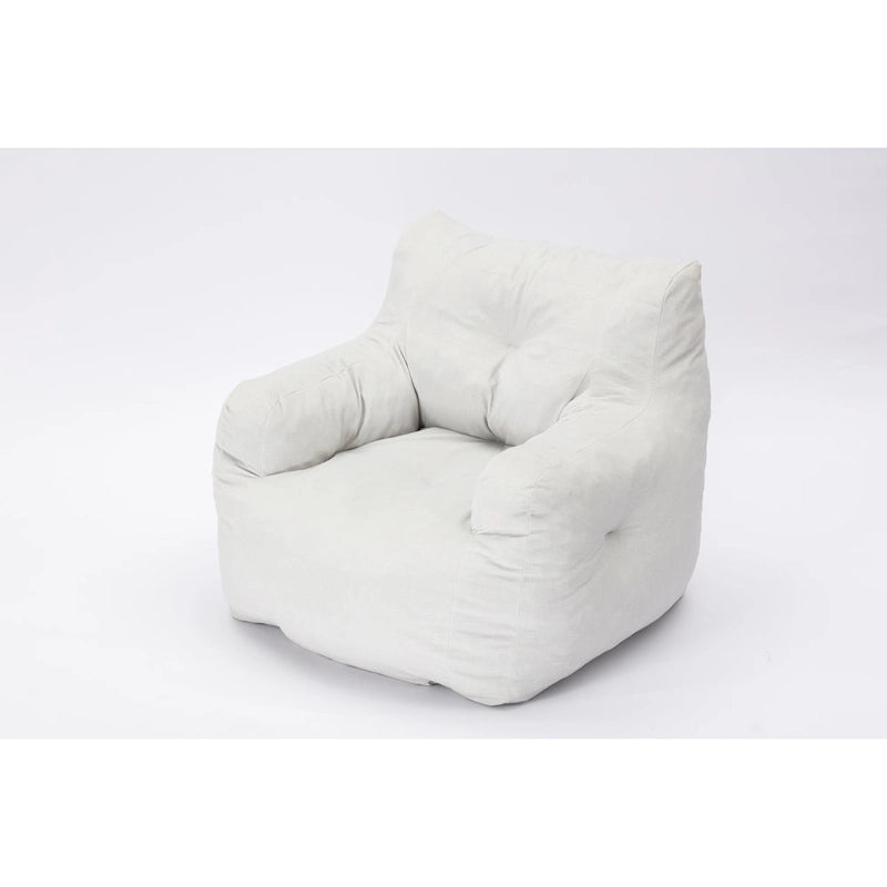 Pouf géant en tissu doux Coton et Lin avec rembourrage en mousse à mémoire de forme