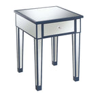 Table d'appoint à 1 tiroir, effet miroir