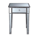 Table d'appoint à 1 tiroir, effet miroir