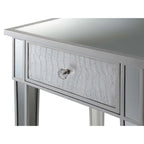 Table d'appoint à 1 tiroir, effet miroir