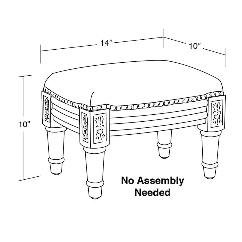 Tabouret de tapisserie à motifs floraux bleus et bruns