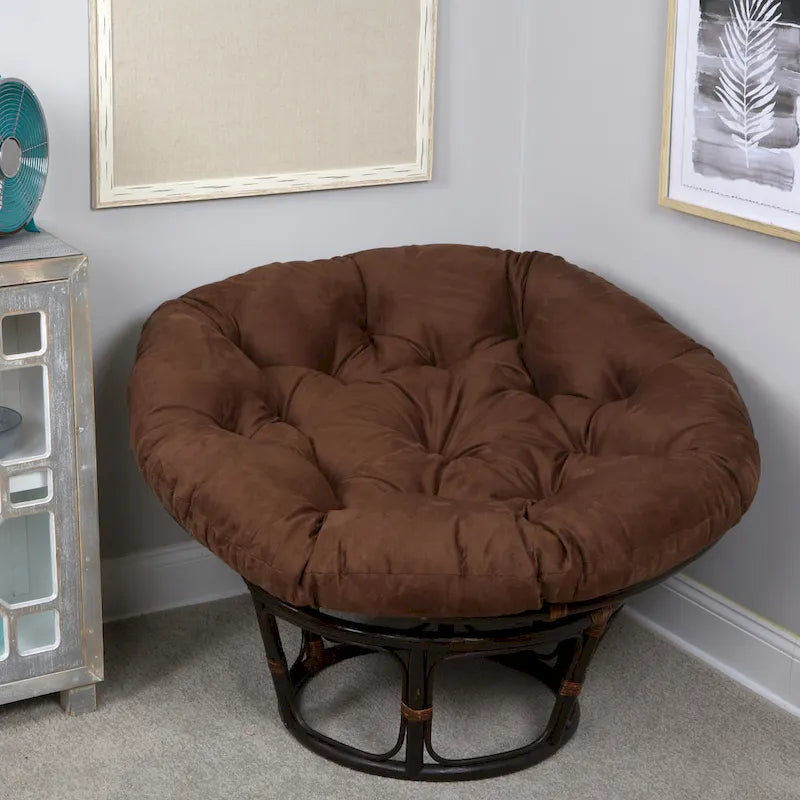 Coussin de chaise de rechange épais et moelleux en micro-daim uni