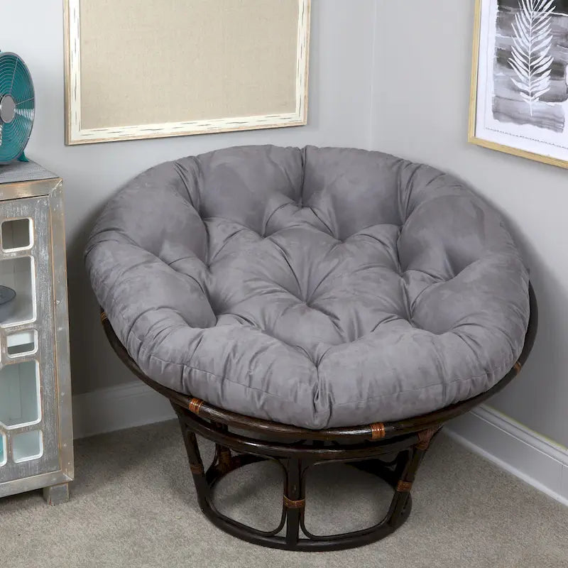 Coussin de chaise de rechange épais et moelleux en micro-daim uni