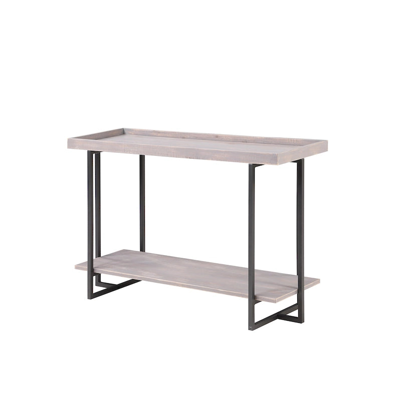 Table console de style rustique de 47 po en métal à 1 étagère