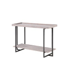 Table console de style rustique de 47 po en métal à 1 étagère