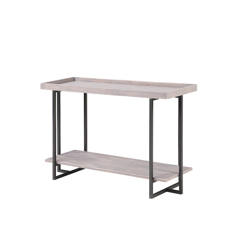 Table console de style rustique de 47 po en métal à 1 étagère