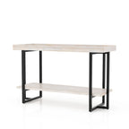 Table console de style rustique de 47 po en métal à 1 étagère