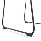Chaises d'appoint en cuir vegan avec pieds noirs