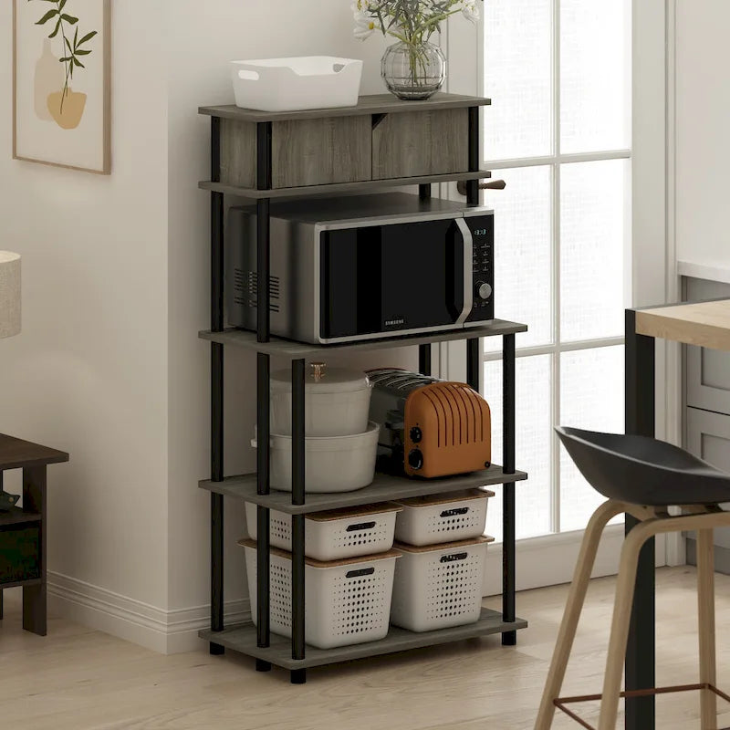 Étagère de rangement sans outil avec placard supérieur