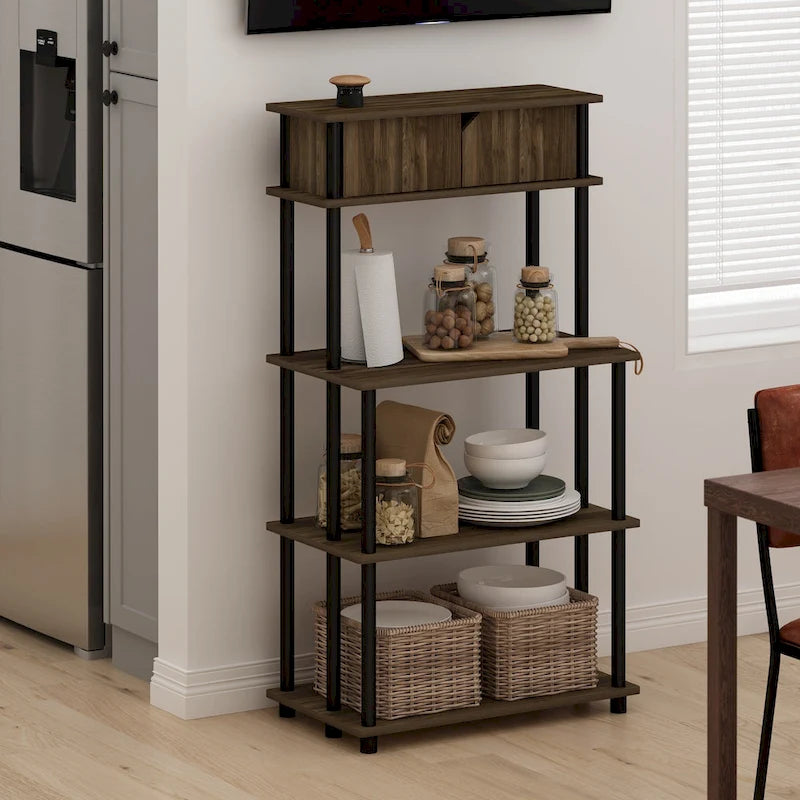 Étagère de rangement sans outil avec placard supérieur