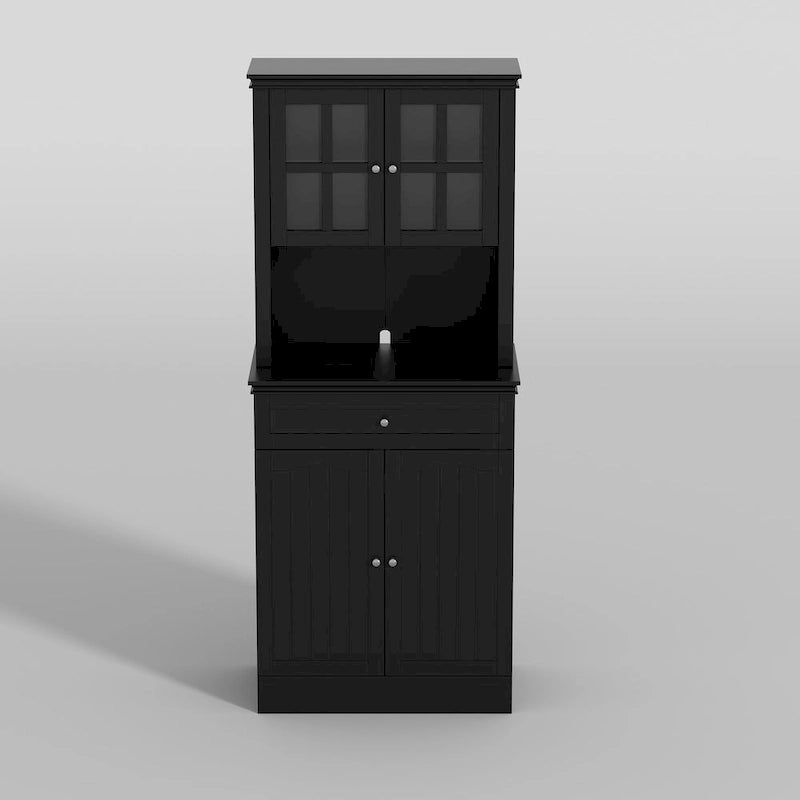 Buffet Vaisselier Meuble de Rangement de Cuisine Armoire Garde-Manger Buffet Blanc