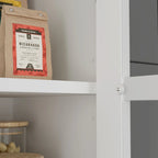 Buffet Vaisselier Meuble de Rangement de Cuisine Armoire Garde-Manger Buffet Blanc