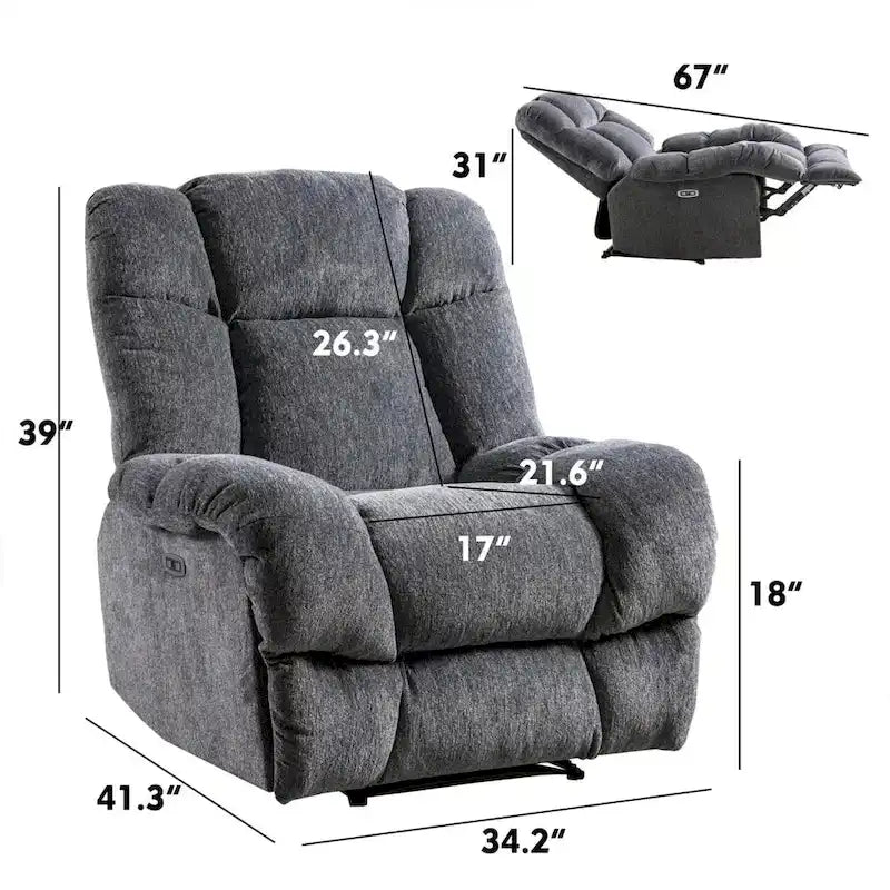 Fauteuil inclinable électrique standard en chenille