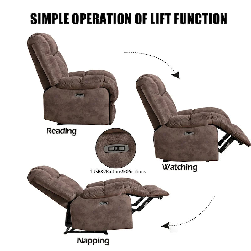 Fauteuil inclinable électrique standard en chenille
