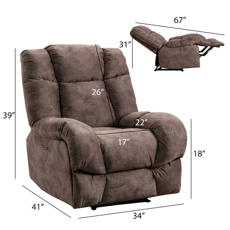 Fauteuil inclinable électrique standard en chenille