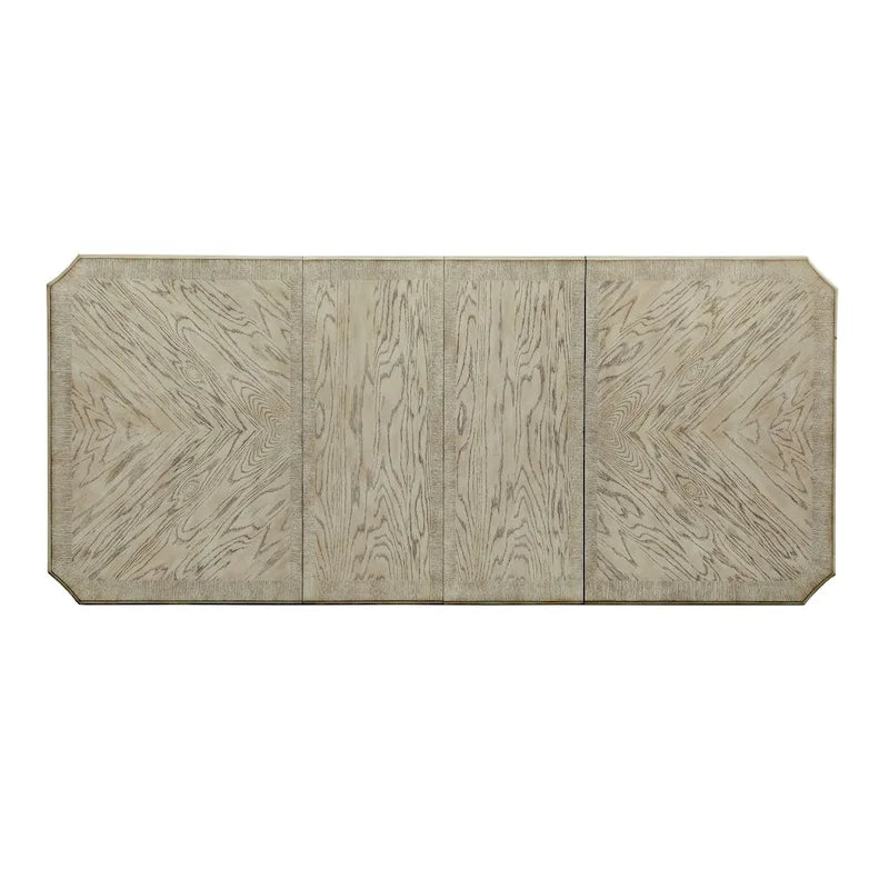 Table à manger extensible en bois blanc de 100 pouces