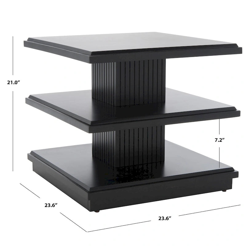 Table d'appoint à 2 étagères - 61 cm (L) x 61 cm (P) x 53 cm (H)