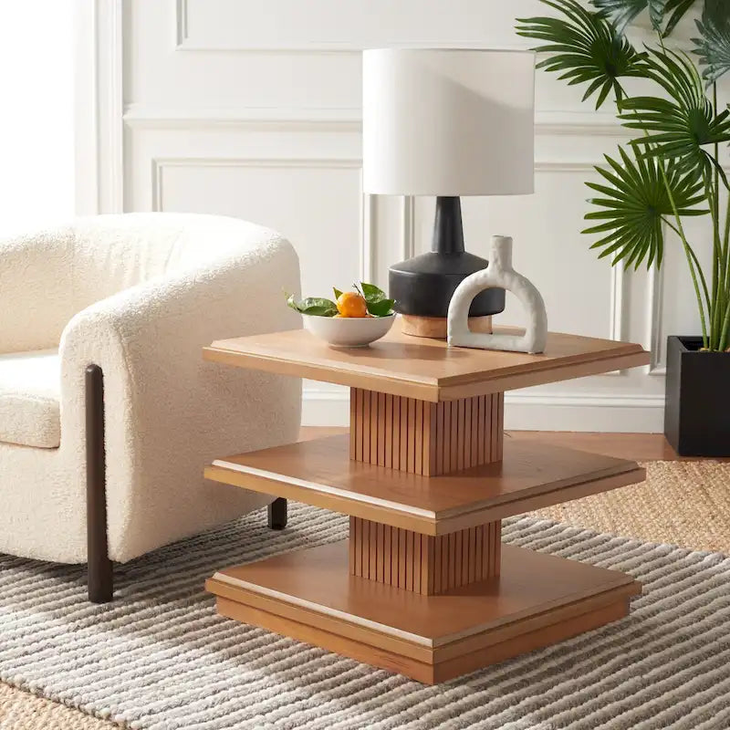 Table d'appoint à 2 étagères - 61 cm (L) x 61 cm (P) x 53 cm (H)