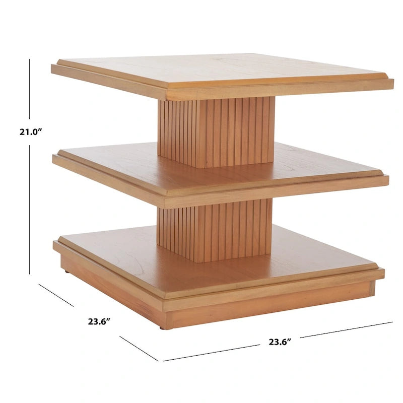 Table d'appoint à 2 étagères - 61 cm (L) x 61 cm (P) x 53 cm (H)