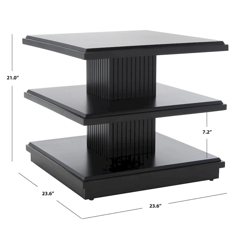 Table d'appoint à 2 étagères - 61 cm (L) x 61 cm (P) x 53 cm (H)