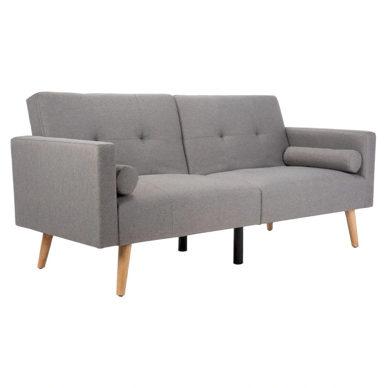 Lit futon pliant avec oreiller – 190 cm x 81 cm x 88 cm
