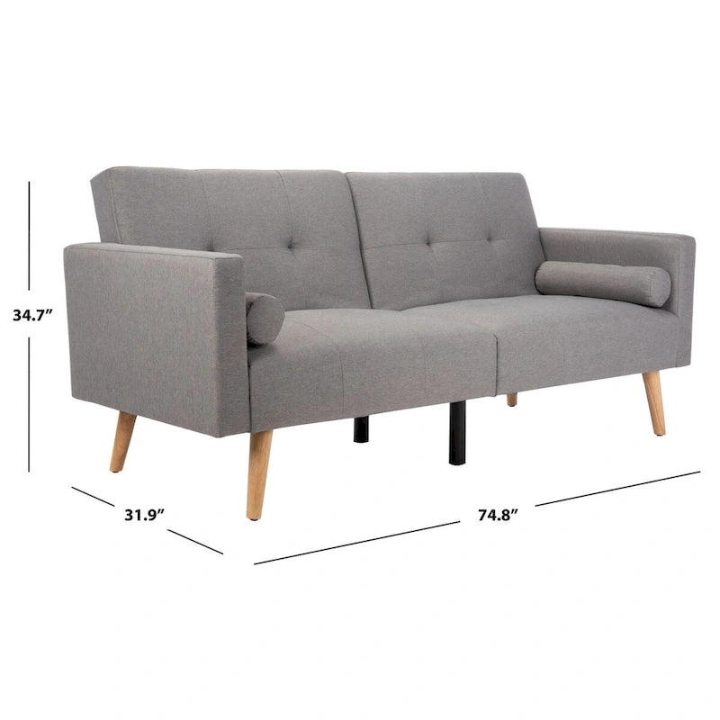Lit futon pliant avec oreiller – 190 cm x 81 cm x 88 cm