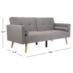 Lit futon pliant avec oreiller – 190 cm x 81 cm x 88 cm