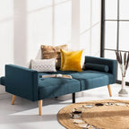 Lit futon pliant avec oreiller – 190 cm x 81 cm x 88 cm