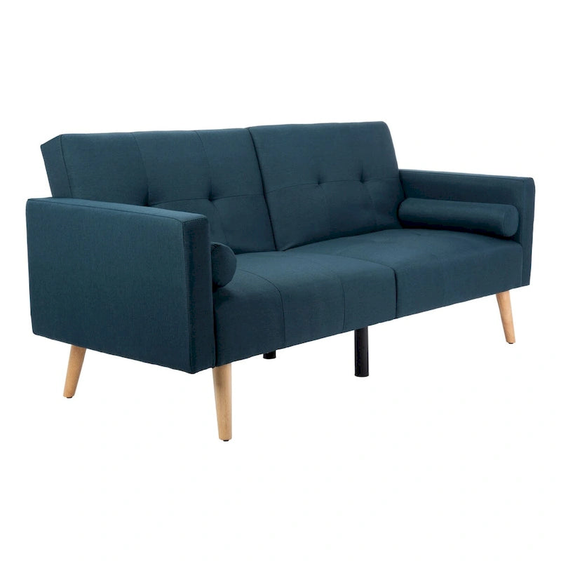 Lit futon pliant avec oreiller – 190 cm x 81 cm x 88 cm