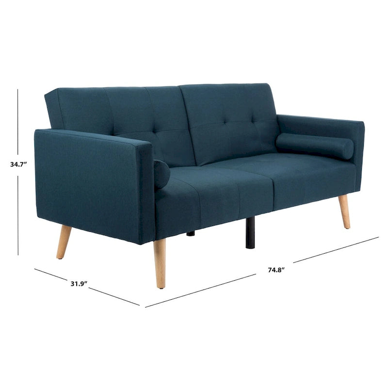 Lit futon pliant avec oreiller – 190 cm x 81 cm x 88 cm