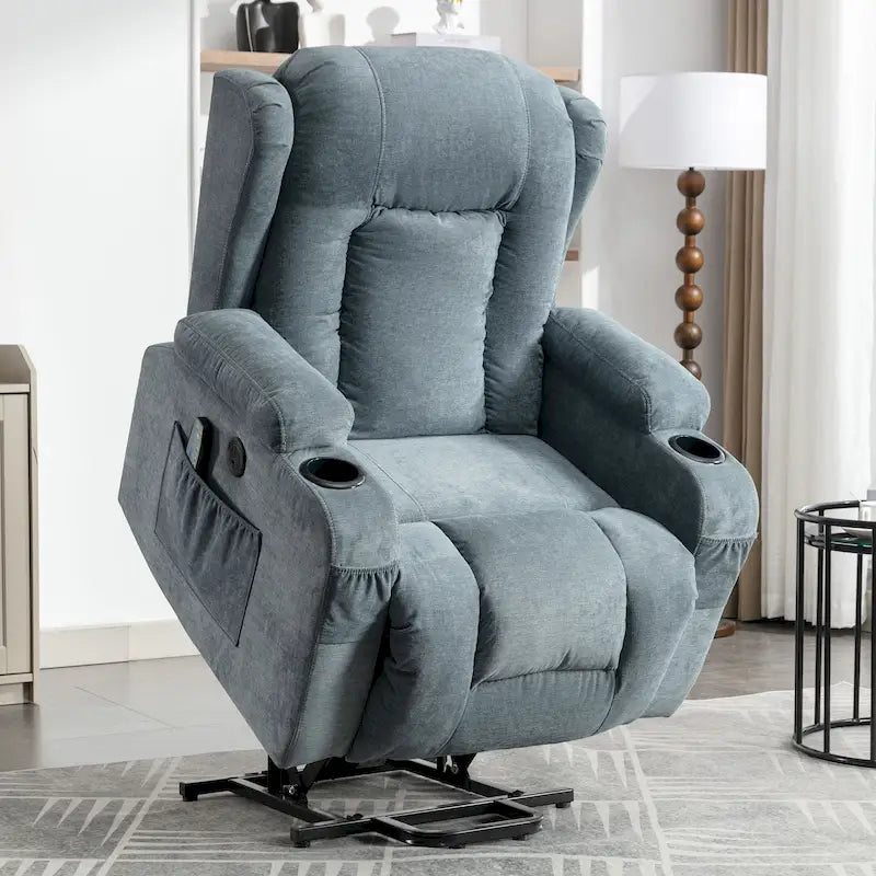 Fauteuil inclinable pour salon avec poche latérale