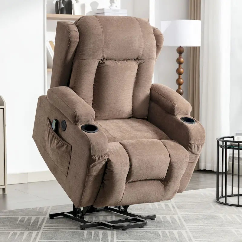 Fauteuil inclinable pour salon avec poche latérale
