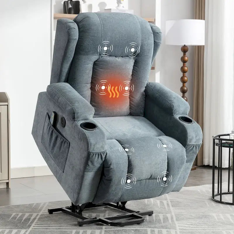 Fauteuil inclinable pour salon avec poche latérale