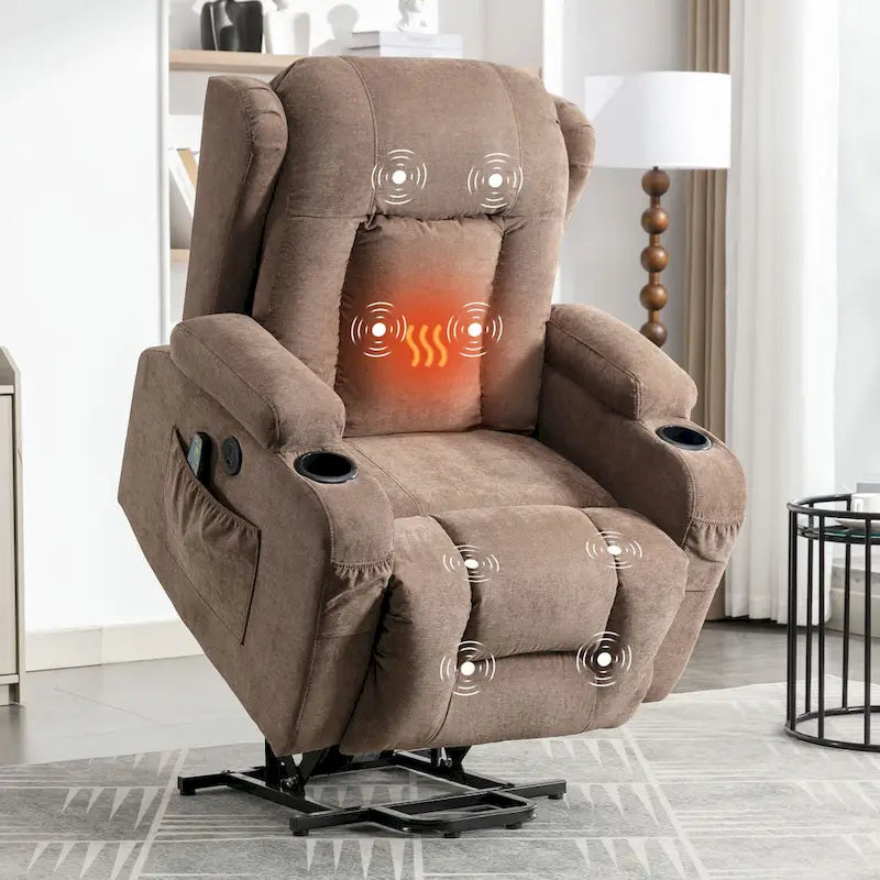 Fauteuil inclinable pour salon avec poche latérale